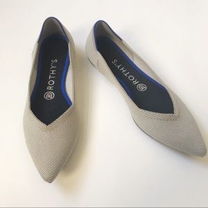 Rothy’s The Point Flats in Flax Birdseye Size 8 Retired Color